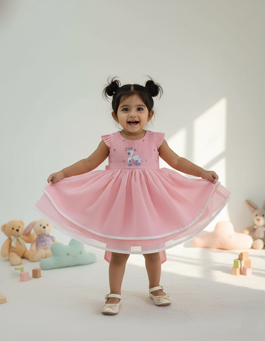 Pink Swan Frock