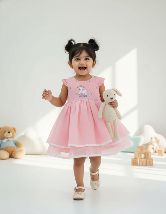 Pink Swan Frock
