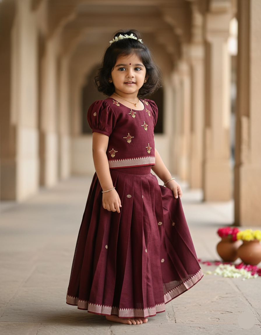 Naira Frock-Maroon