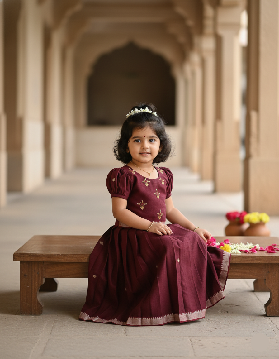 Naira Frock-Maroon