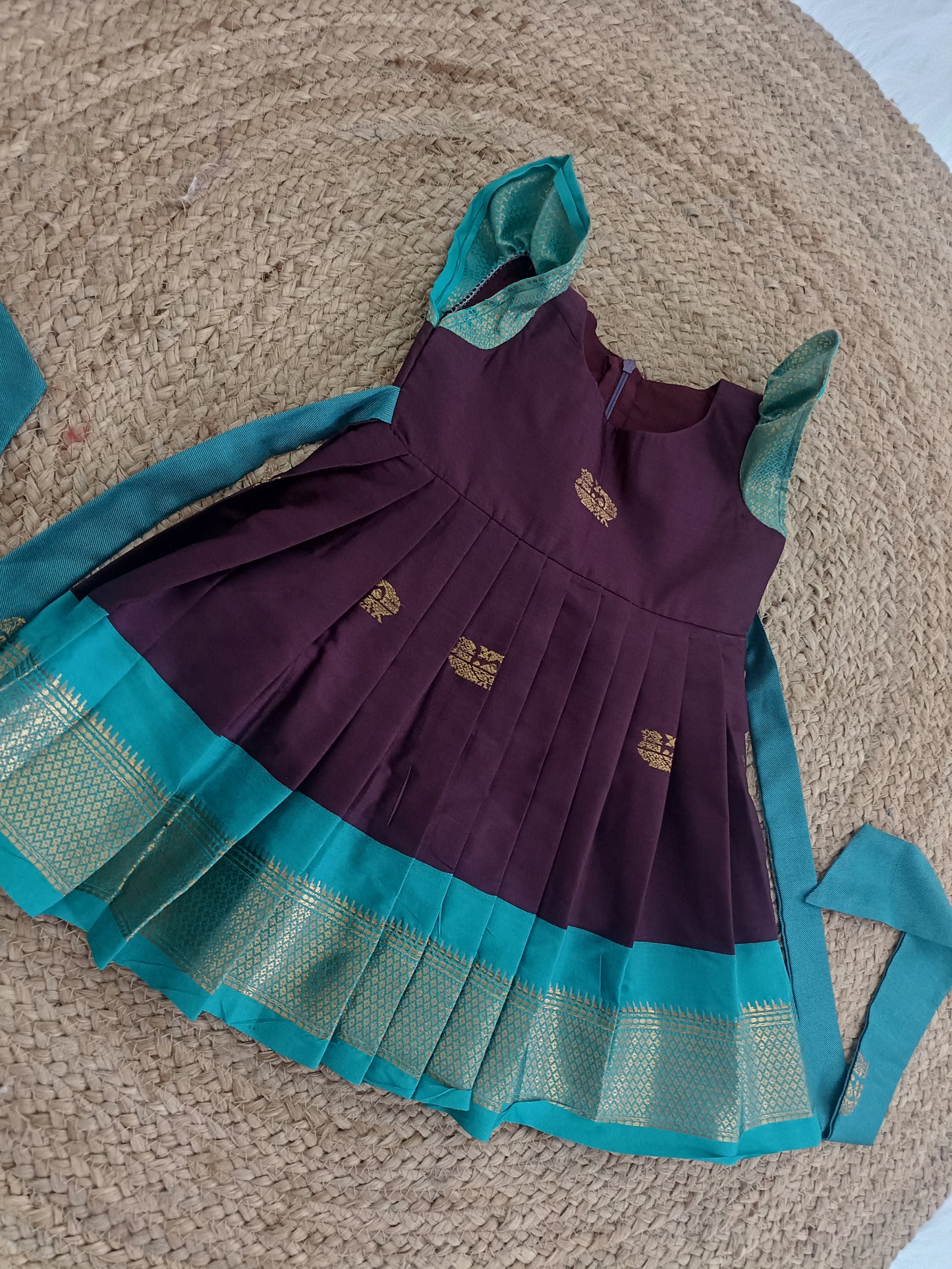 Sita Pleated Frock – Royal Purple