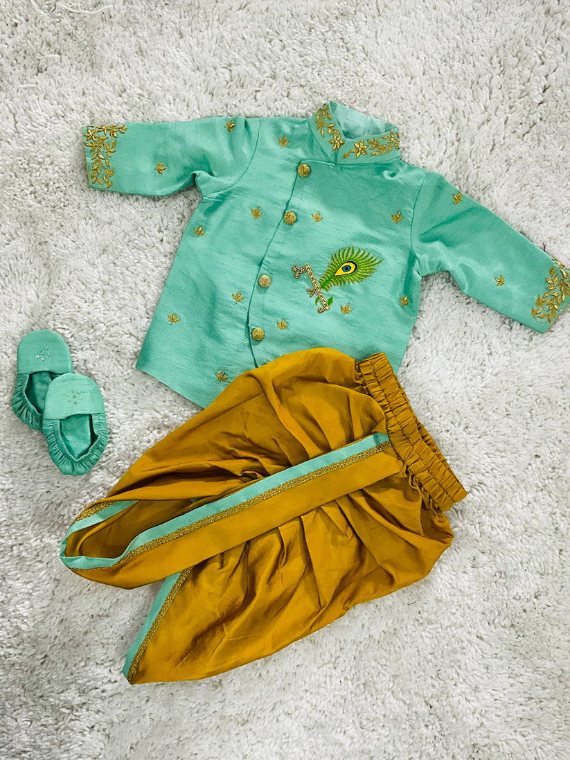 Peacock Feather F&S Combo Set