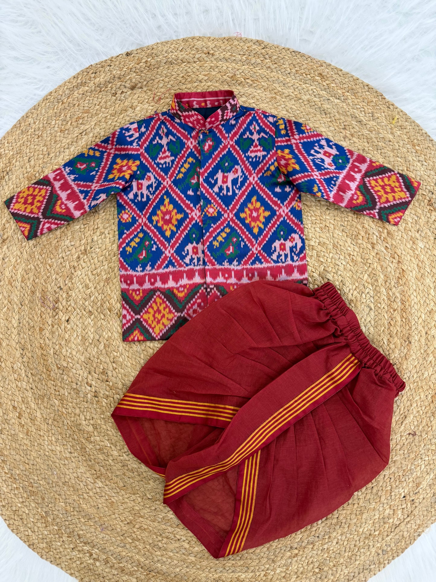 Royal Patola Dhoti Set