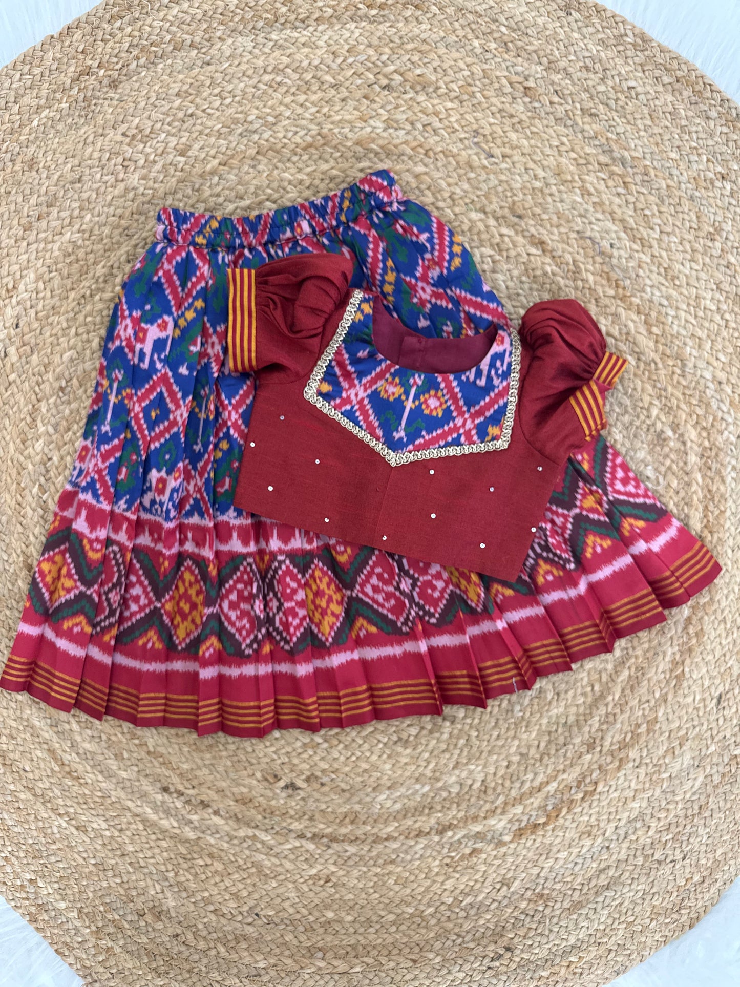 Patola Lehenga Set - Royal Blue
