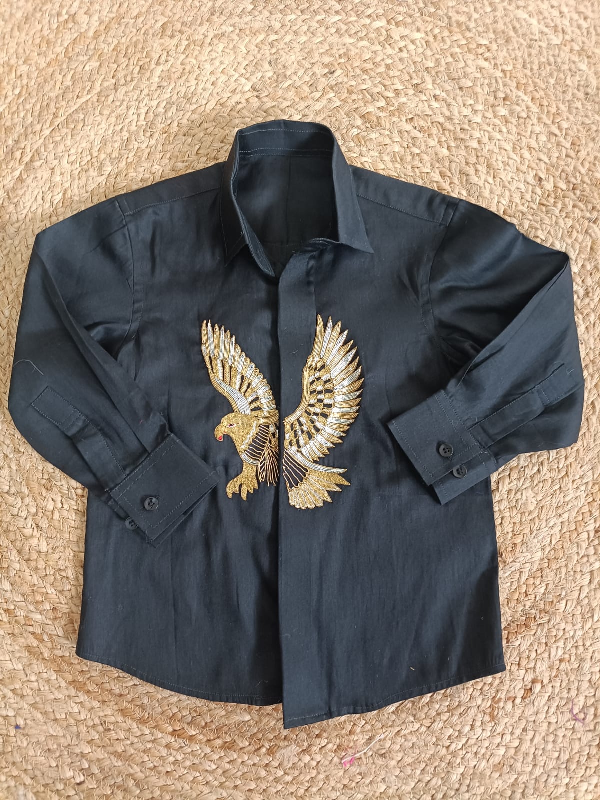 Black Eagle Embroidery Shirt