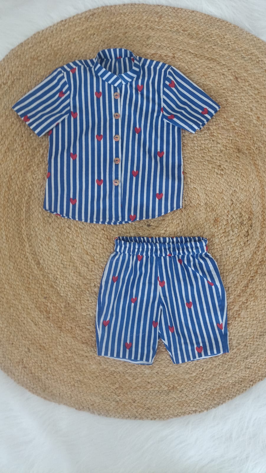 Little Hearts Co-ord Set (blue)