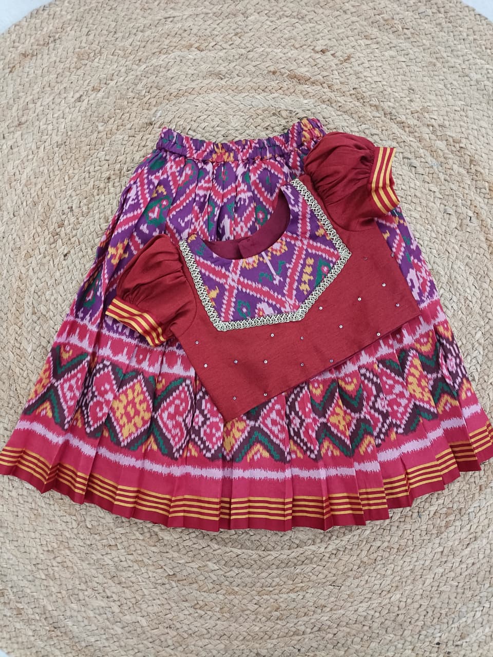 Patola Lehenga Set - purple