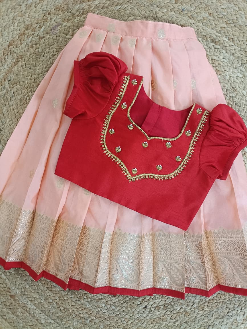 Peach Bloom Festive Lehenga Set