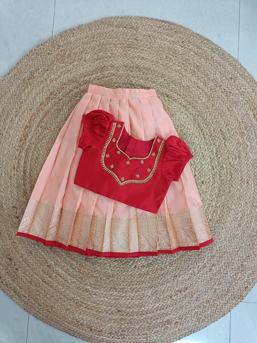 Peach Bloom Festive Lehenga Set