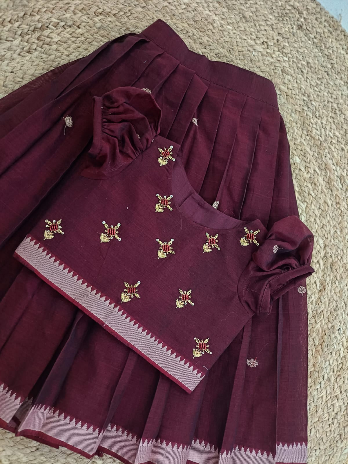 Naira Frock-Maroon