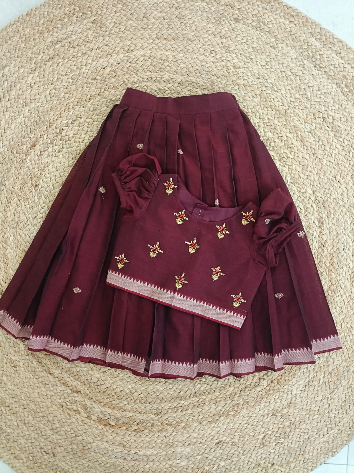 Naira Frock-Maroon