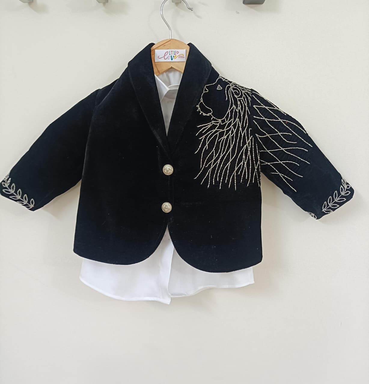 Royal Lion Velvet Suit Set