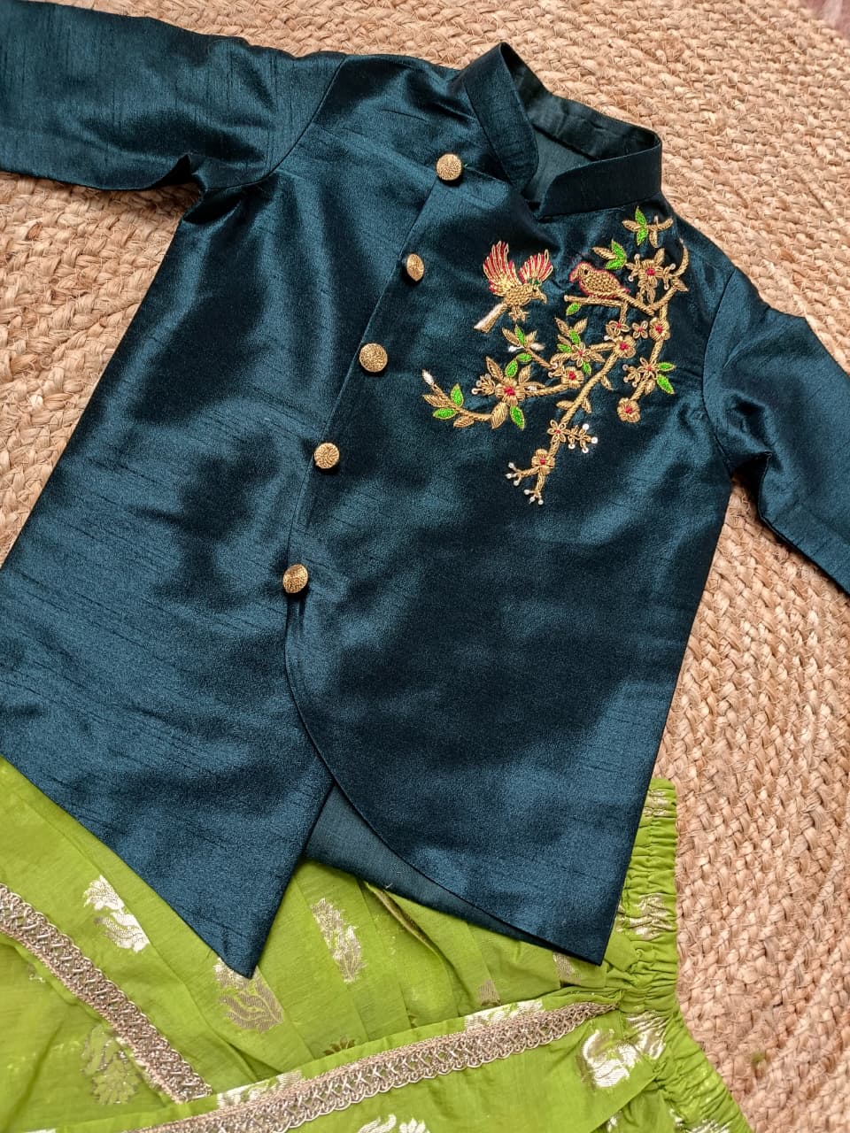 Royal Bird Dhoti Set