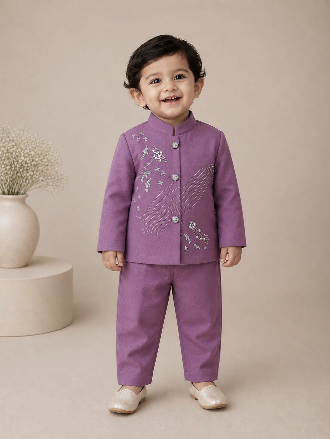 Purple Pearl Suit Set