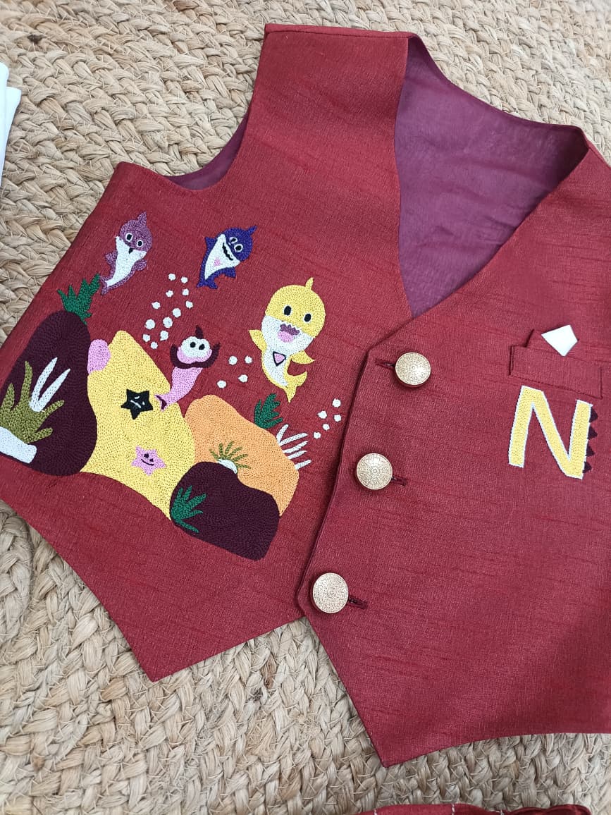 Little Shark Waistcoat Set