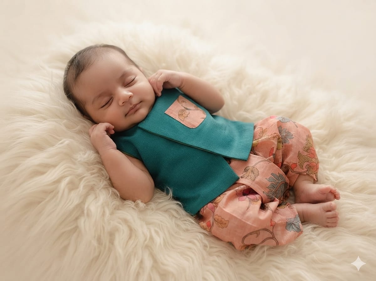 Kalamkari Classic Sets - peacock blue