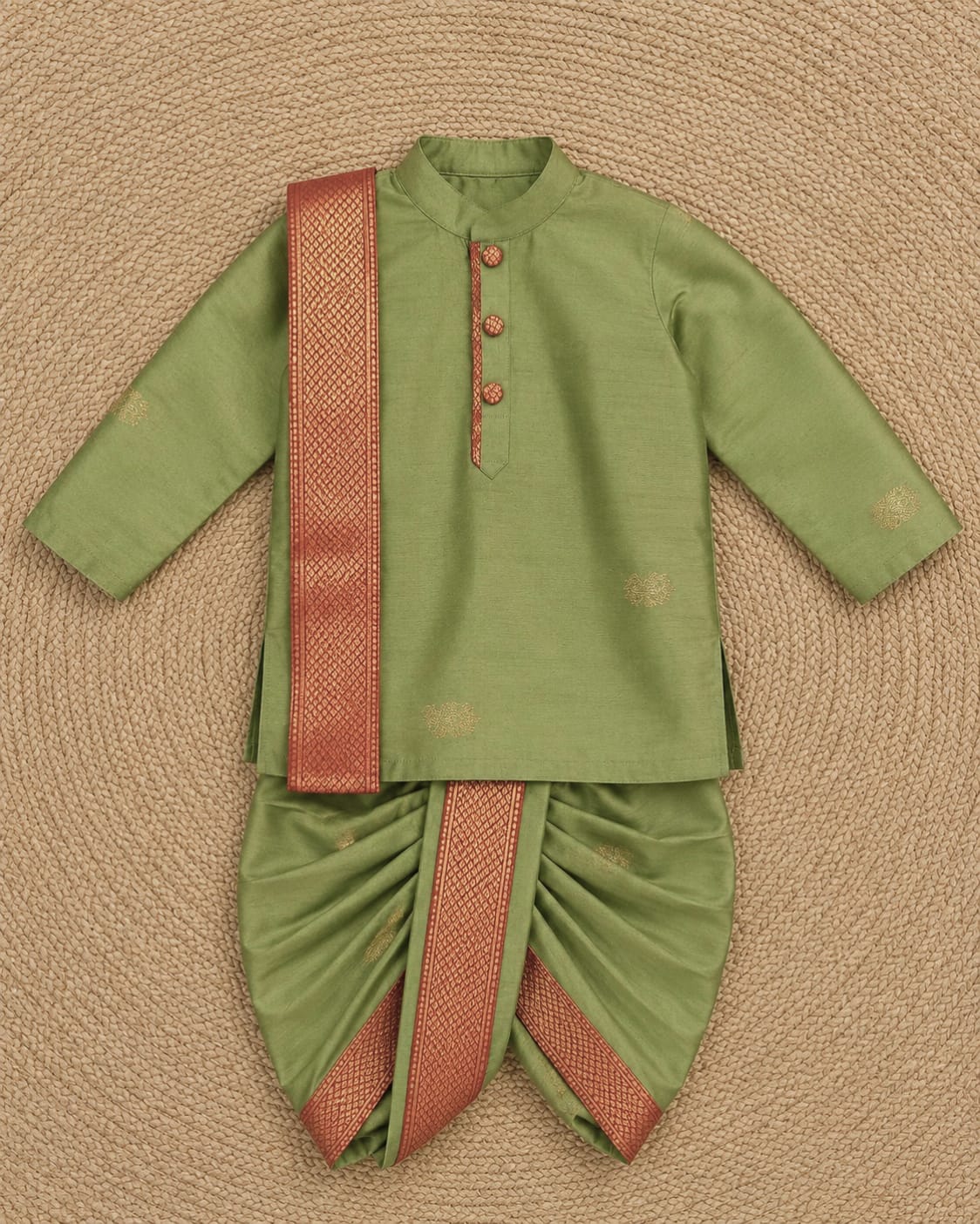 Ethnic Sibiling Set - Sage Green