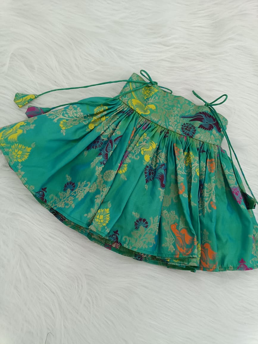 Teal Green Bloom Frock
