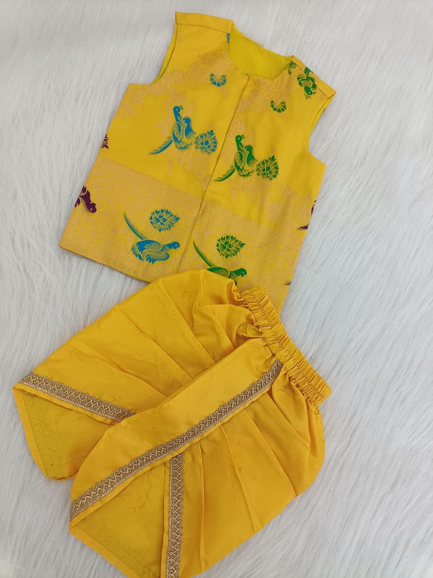 Classic Banarasi Sibiling set - Yellow