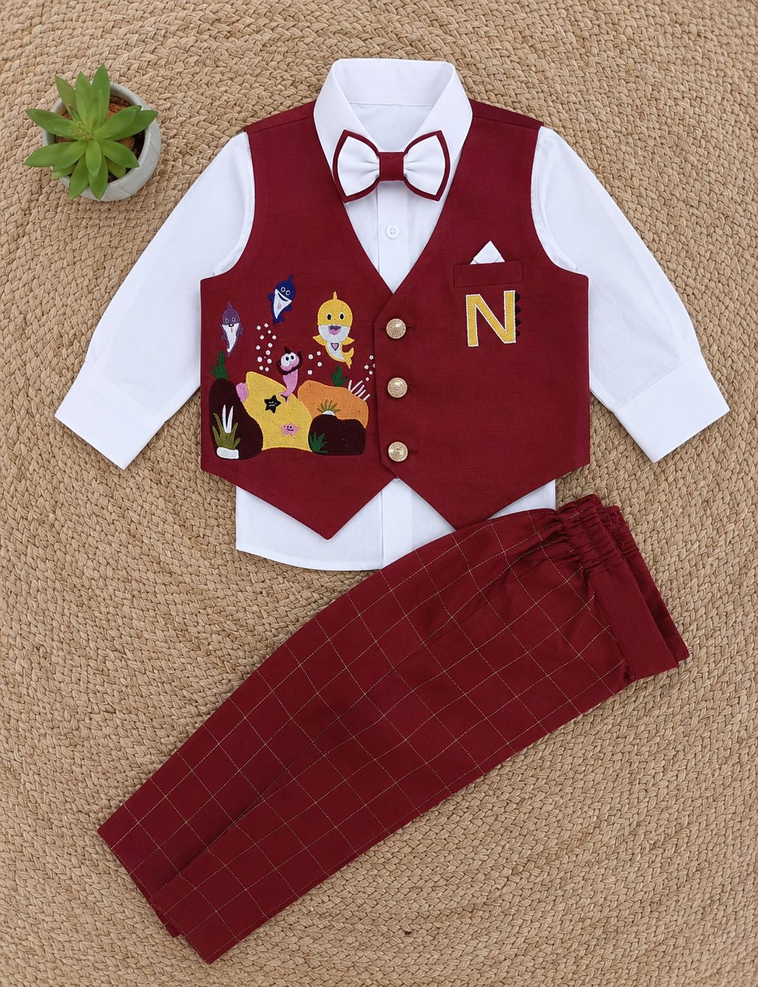 Little Shark Waistcoat Set