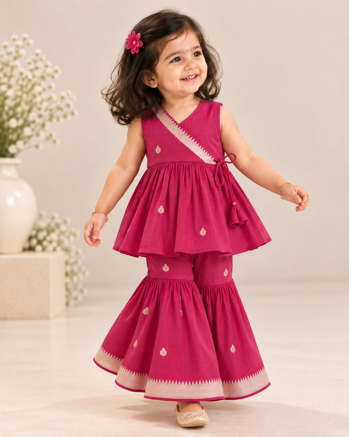 Pink Sharara Set