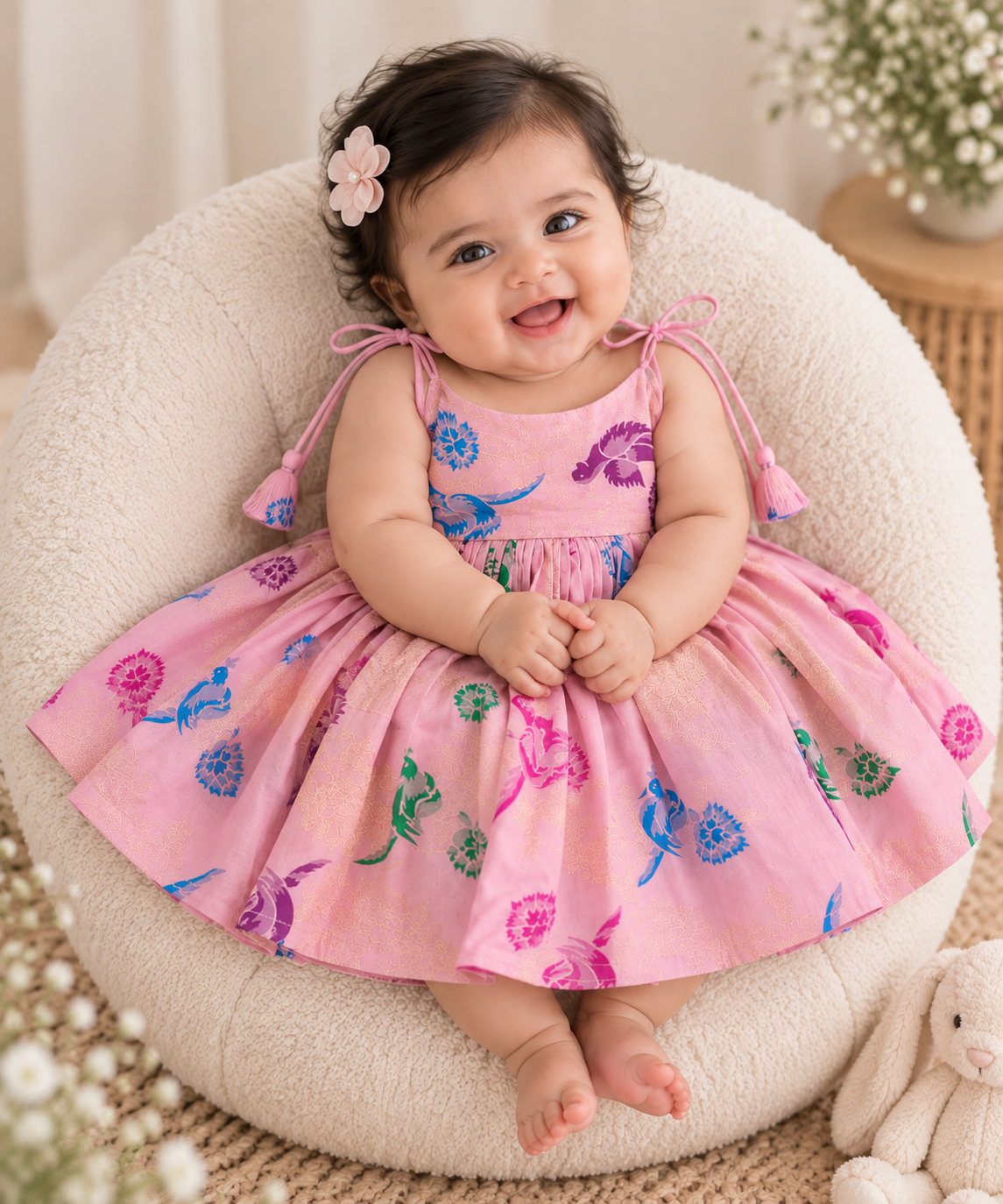 Pastel Pink Bloom Frock