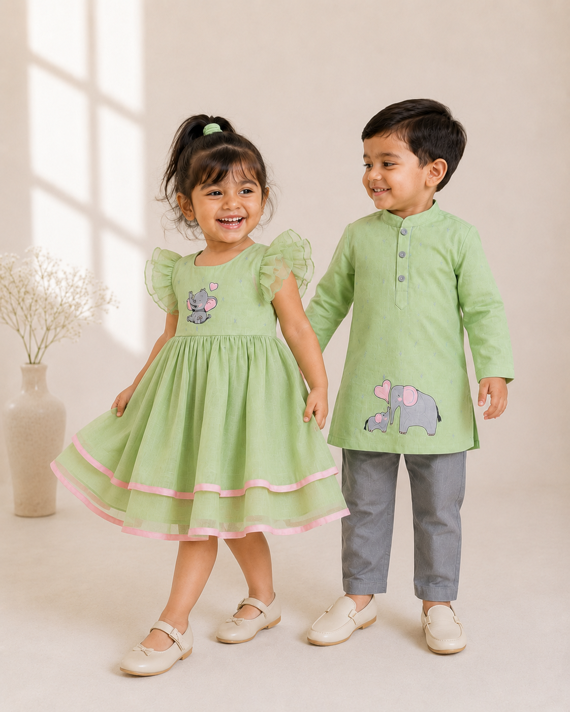 Baby Elephant Sibling Set