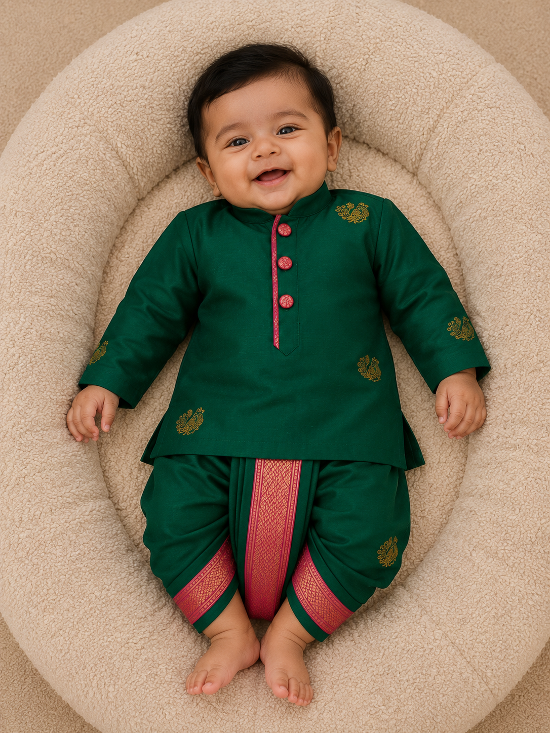 Mini Ethnic Set - Green & Pink