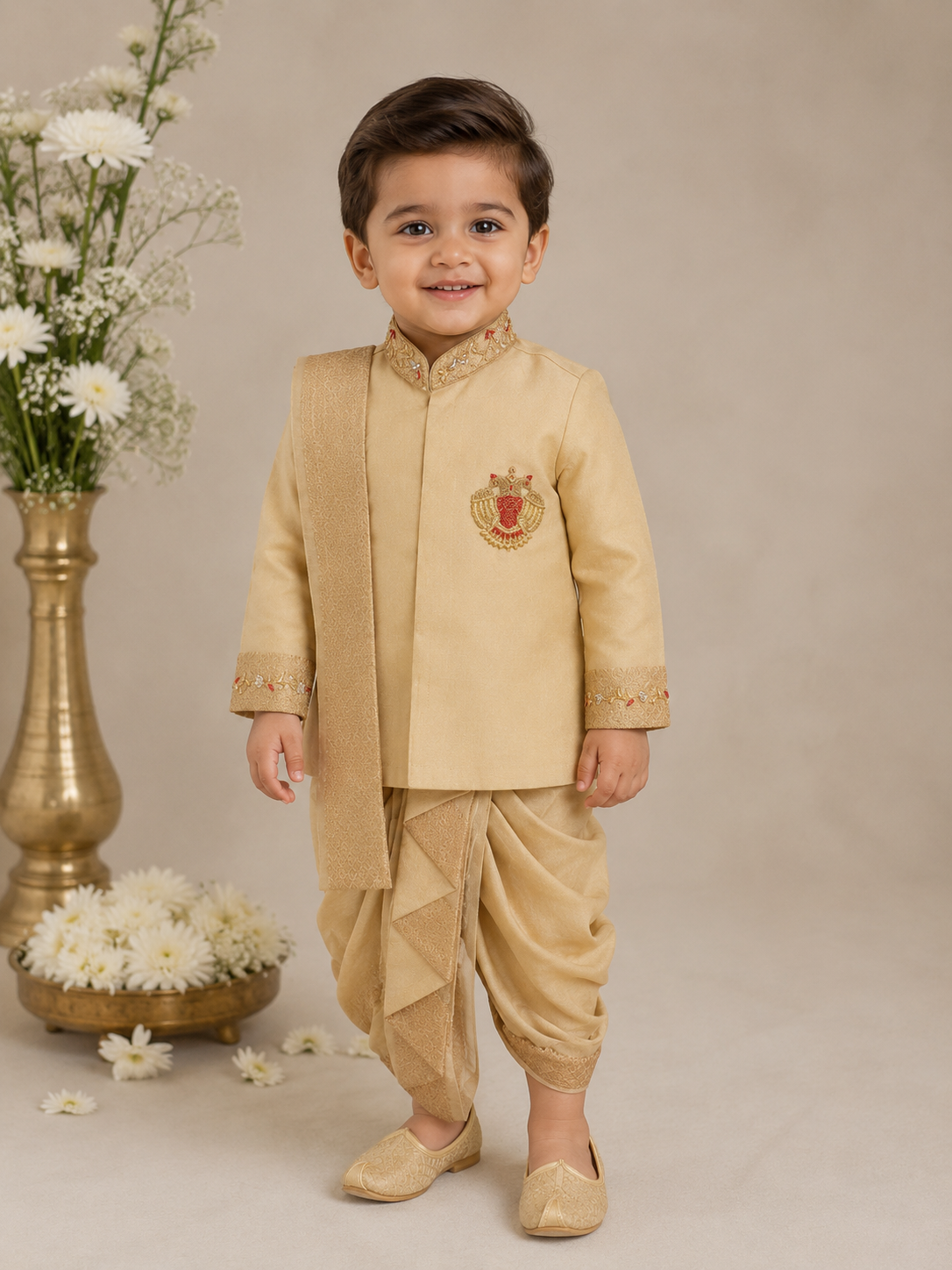 Peacock Dhoti Set