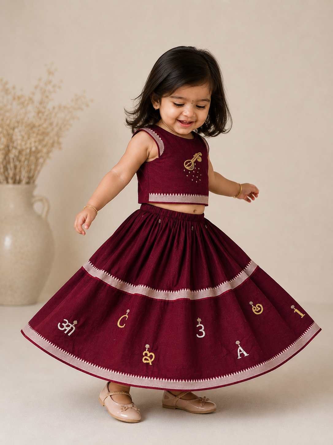 Aksharabyasam Lehenga Set