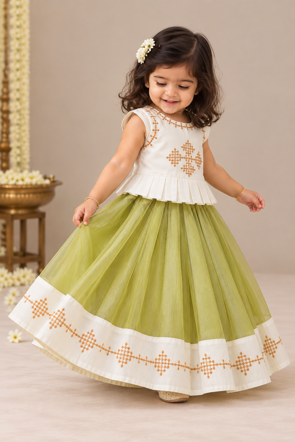Kolam Lehenga Set