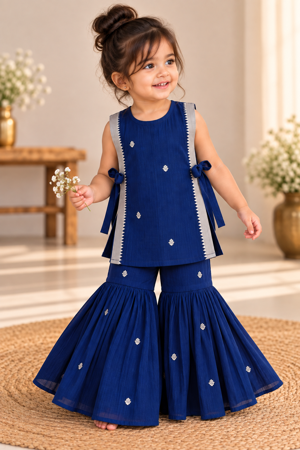 Blue Sharara Set