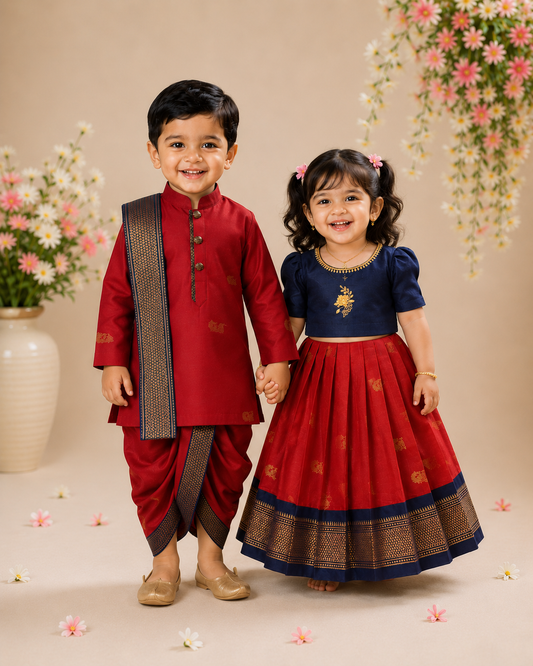 Ethnic Sibiling Set - Red