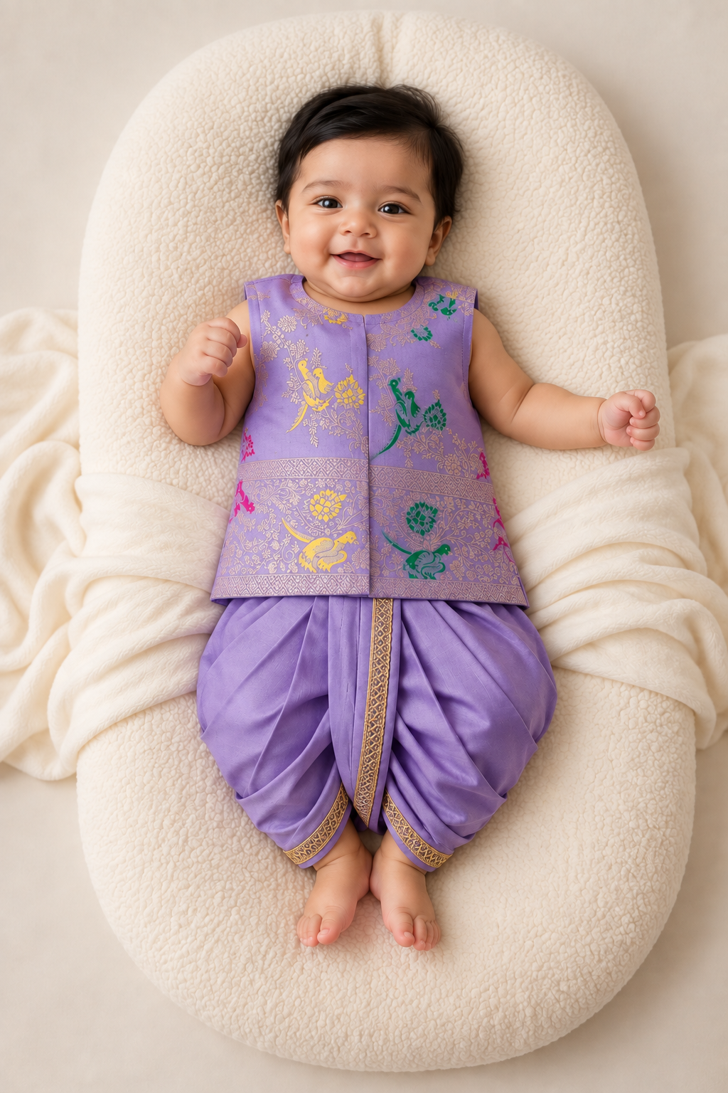 Classic Banarasi Dhoti Set - Lavender