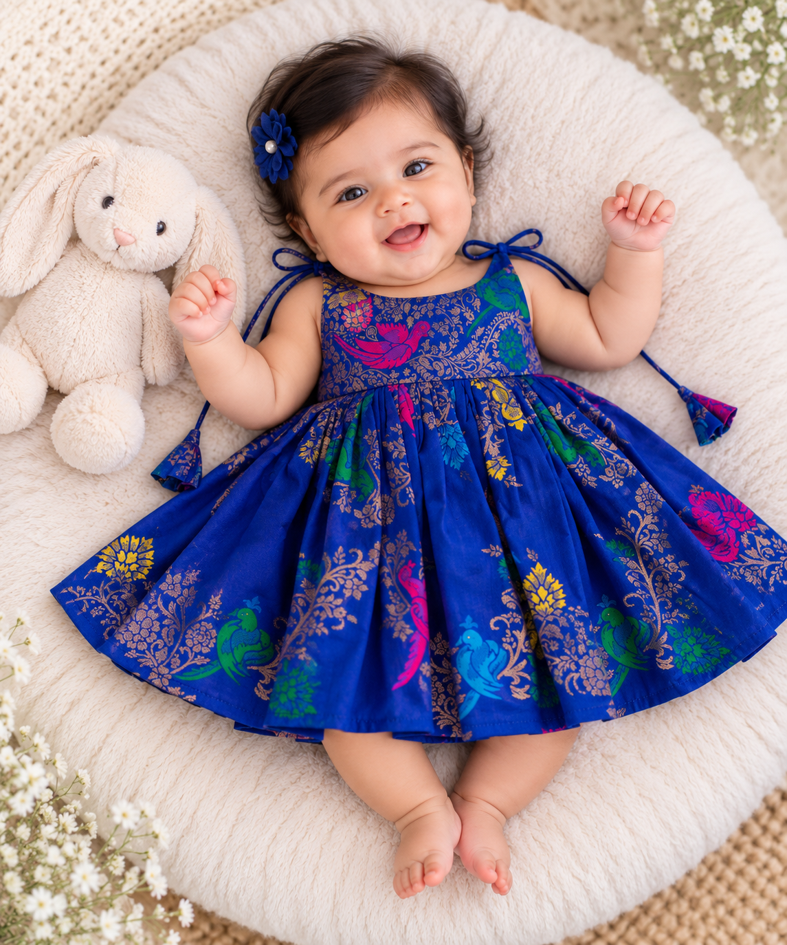 Royal Blue Bloom Frock