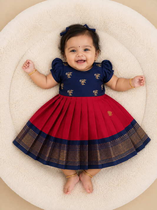 Festive Butti Baby Frock