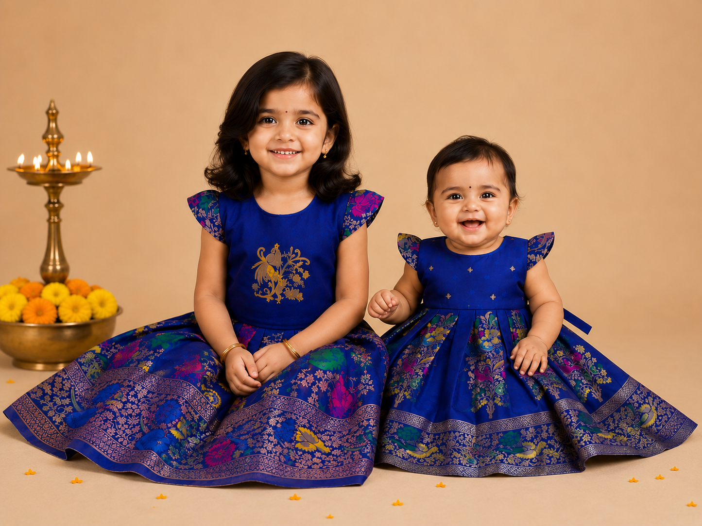 Blue Floral Sisters Set