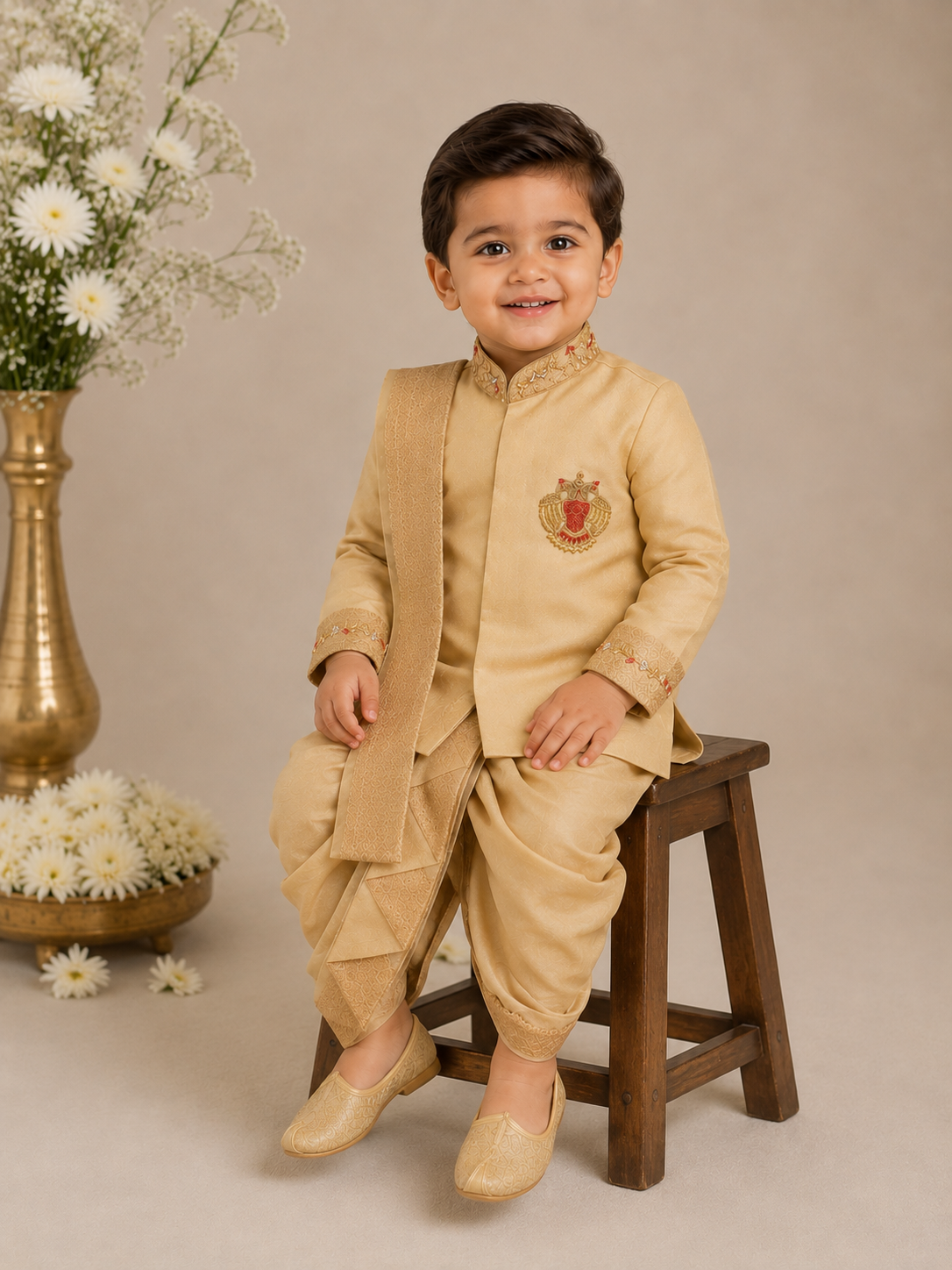 Peacock Dhoti Set