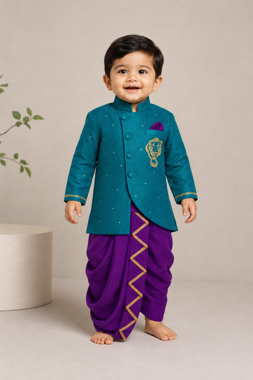 Royal Tiger Dhoti Set