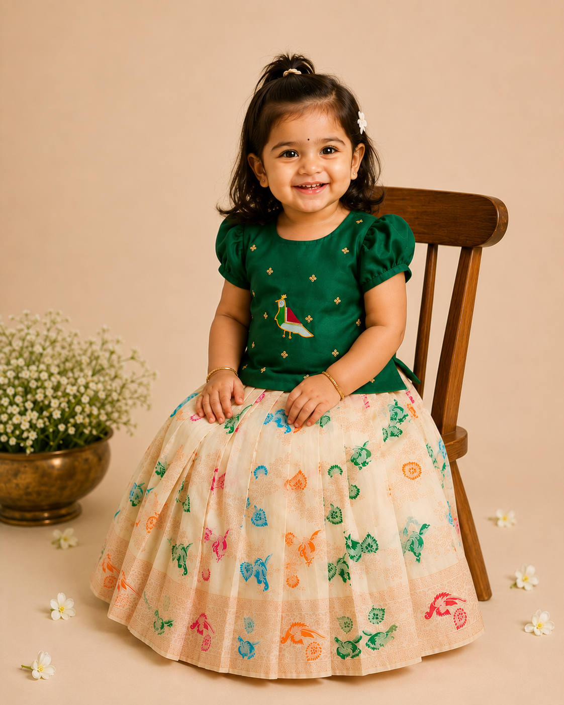 Festive Bird Lehenga Set